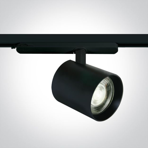 ONE Light COB Shop Range - rail spot - Ø 10 x 10 cm - 20W/25W/30W/35W LED incl. - zwart - koel witte lichtkleur