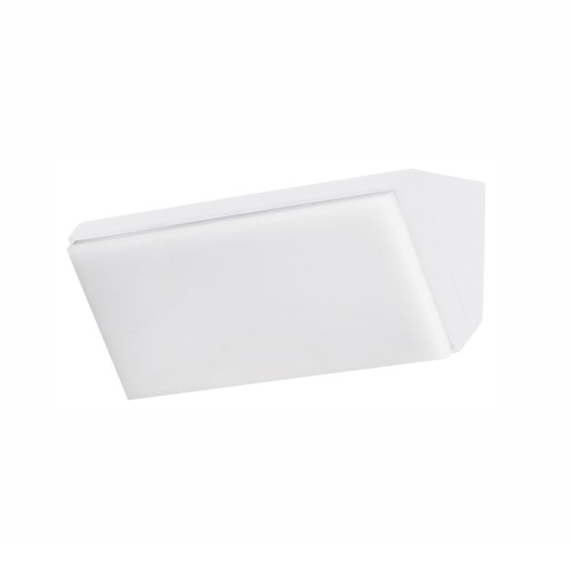 Nova Luce Keen - buiten wandverlichting - 18 x 9 x 9 cm - 12W LED incl. - IP65 - wit