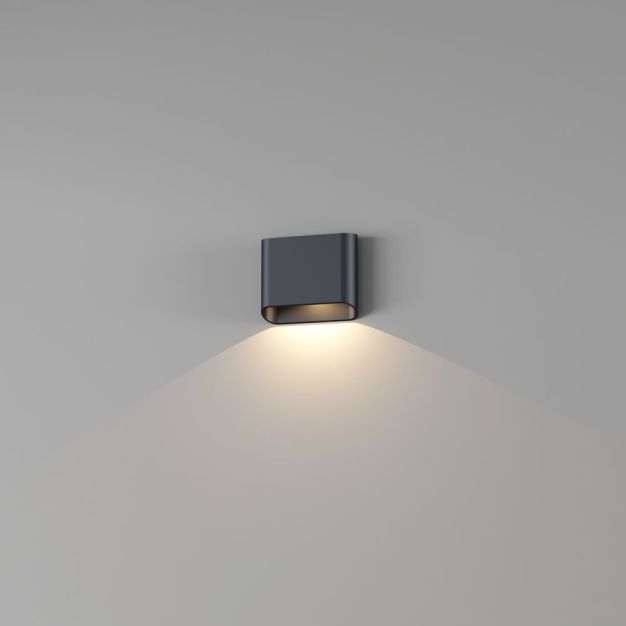 Artdelight Diaz 1L - wandverlichting - 14,5 x 12 x 3,8 cm - 6W LED incl. - IP54 - zwart