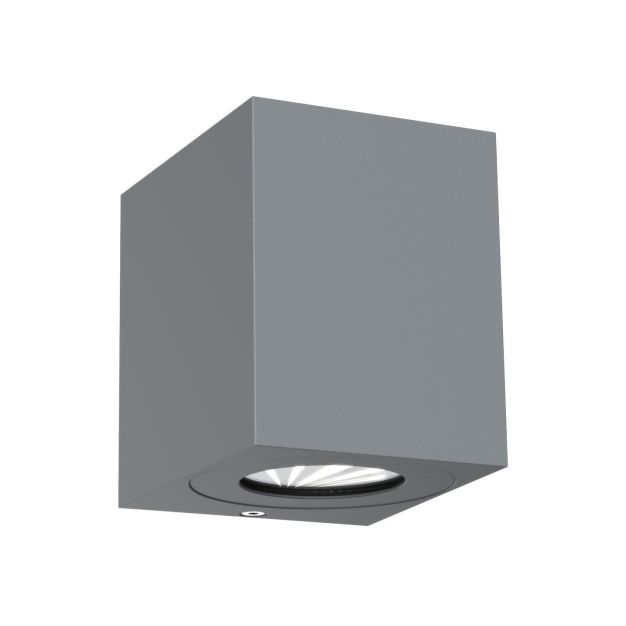 Nordlux Canto Kubi 2 - buiten wandverlichting - 8,7 x 10,4 x 10 cm - 2 x 6W LED incl. - IP44 - grijs