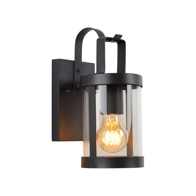 Lucide Lindelo - buiten wandlamp - 11 x 16 x 26 cm - IP23 - zwart