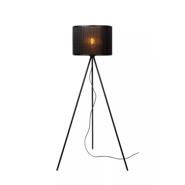 Lucide Tagalog  - vloerlamp - Ø 55 x 142 cm - zwart