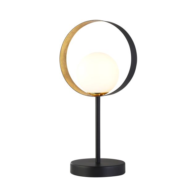 Searchlight Orbital - tafellamp - 18,2 x 13 x 36 cm - zwart en goud