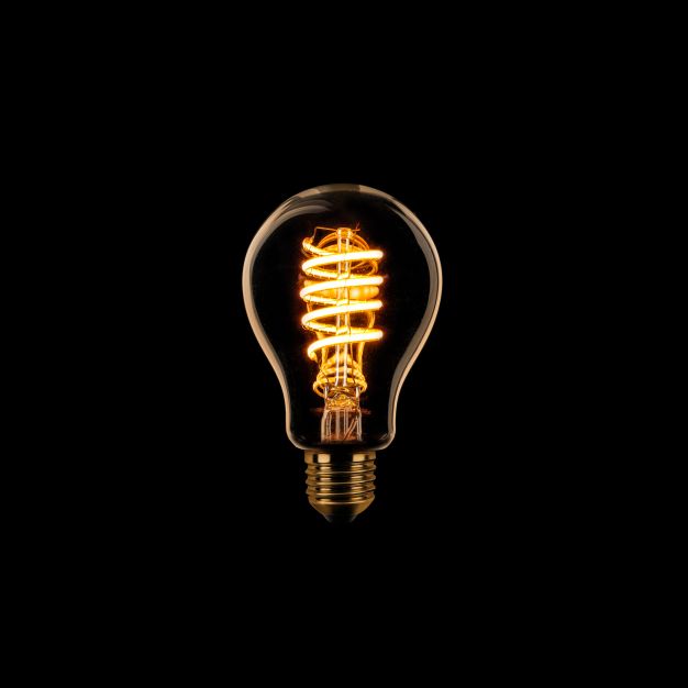 ETH Standard Spiral LED Filament - E27 - 8W dimbaar - 1800K - goud