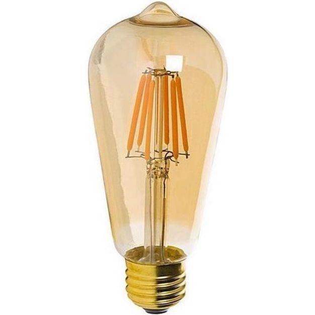 Integral LED lamp - Ø 6,4 x 14 cm - 5W dimbaar - 1800K - amber