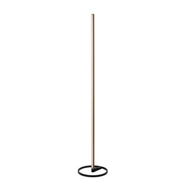 Lucide Braga - vloerlamp - Ø 30 x 155 cm - 22W dimbare LED incl. - koffie