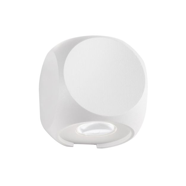 Nova Luce Zari - buiten wandverlichting - 5,5 x 6,5 x 6,5 cm - 2 x 2W LED incl. - IP54 - wit