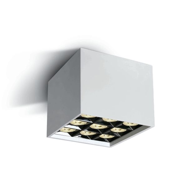 ONE Light Mirror Square Boxes - plafondverlichting - 12,3 x 12,3 x 8,8 cm - 30W LED incl. - wit