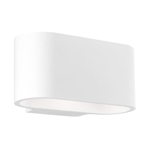 Nova Luce Otello - wandverlichting - 18 x 10 x 9 cm - wit gips