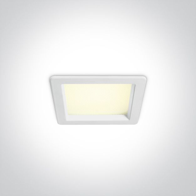 ONE Light UGR19 Office Range - inbouwspot - 95 x 95 mm, 85 x 85 mm inbouwmaat - 10W LED incl. - IP44 - wit