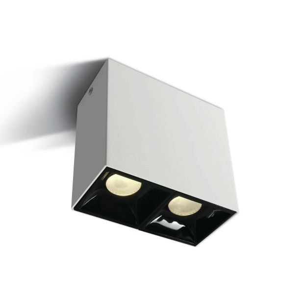 ONE Light Surface Shop Square Boxes - plafondverlichting - 10,5 x 5,4 x 10 cm - 2 x 7W LED incl. - wit