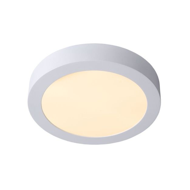 Lucide Brice-Led - plafondverlichting - Ø 24 x 3,9 cm - 15W dimbare LED incl. - IP44 - wit