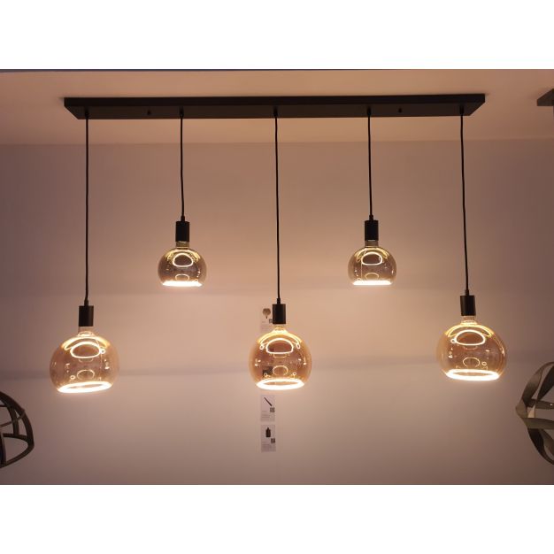 Lichtkoning Ensemble - hanglamp 5L - 130 x 10 x 150 cm - zwart