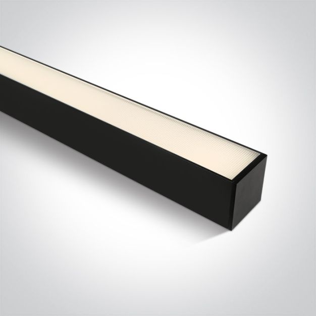 ONE Light LED Linear Profiles - lineair systeem - 150 x 7,5 x 7,5 cm - 50W LED incl. - zwart - warm witte lichtkleur