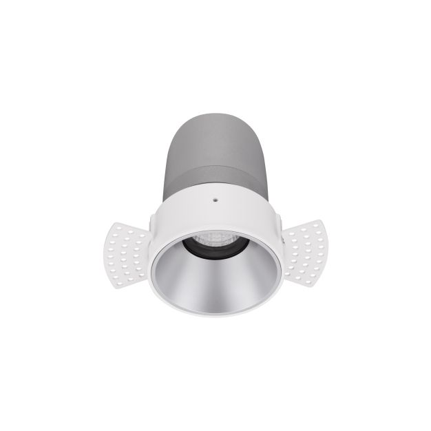 Nova Luce Homer - inbouwspot - Ø 74 mm - inbouwmaat 75 mm - 15W LED incl. - 24° lichtbundel - wit met aluminium