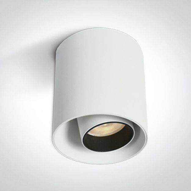 ONE Light LED Decorative Cylinders - plafondverlichting - Ø 8 x 9,5 cm - 12W LED incl. - wit