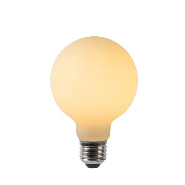 Lucide LED Filament lamp - Ø 8 cm - E27 - 5W dimbaar - 2700K - opaal