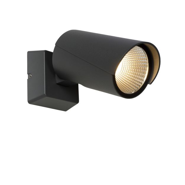 Lucide Manal - buiten wandlamp - 9 x 14 x 17 cm - 12W LED incl. - IP65 - antraciet