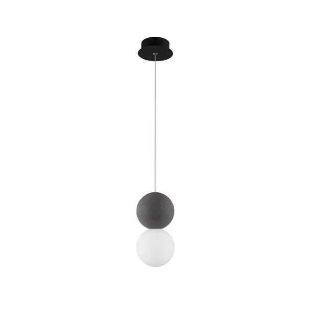 Nova Luce Zero - hanglamp - Ø 10 x 120 cm - grijs