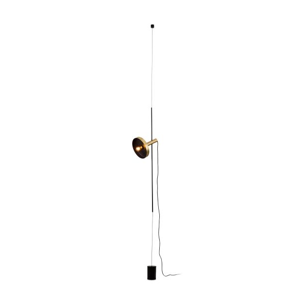 Faro Whizz - hanglamp - Ø 10 x 419,5 cm - satijn goud en zwart