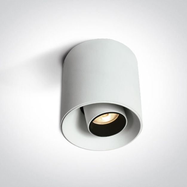 ONE Light LED Decorative Cylinders - opbouwspot 1L - Ø 7 x 8 cm - 8W LED incl. - wit