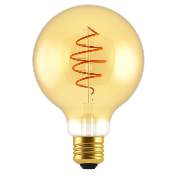 Nordlux LED filament lamp - Ø 12,5 x 17,8 cm - E27 - 5W dimbaar - 2200K - amber