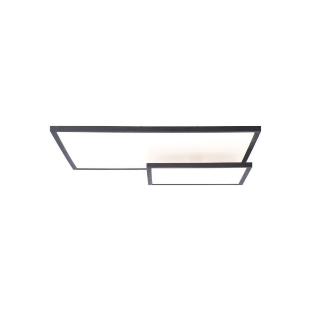 Brilliant Bility - plafondverlichting - 62 x 46,5 x 7,4 cm - 36W easyDim LED incl. - wit en zwart