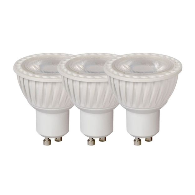 Lucide LED-spots (set van 3) - Ø 5 x 5,3 cm - GU10 - 5W dimbaar - 3000K - wit