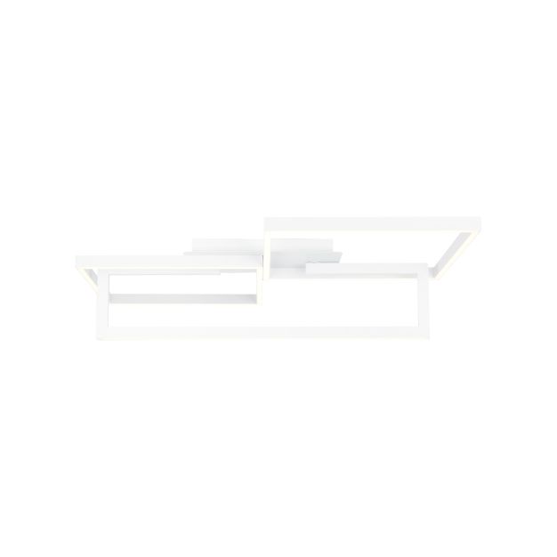 Brilliant Quadras - wand/plafondverlichting met afstandsbediening -  85,3 x 71,8 x 21,3 cm - 68W LED incl. - wit