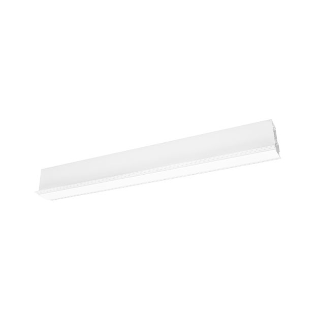 Nova Luce Gent - lineair verlichtingsprofiel voor inbouw - 60 x 7 x 7 cm - 20W LED incl. - wit - warmwitte lichtkleur