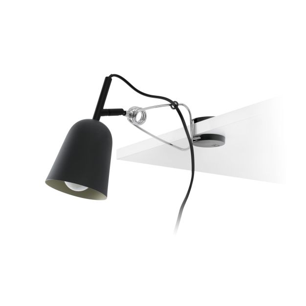 Faro Studio - klemlamp - 9 x 30 x 14 cm - zwart en crème