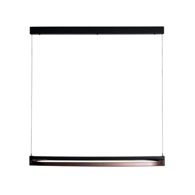 Maxlight Singapur - hanglamp - 123 x 30 x 190 cm - 80W LED incl. - zwart en koffie