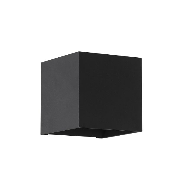 Searchlight Cube - wandlamp - 9,7 x 9,7 x 9,7 cm - zwart