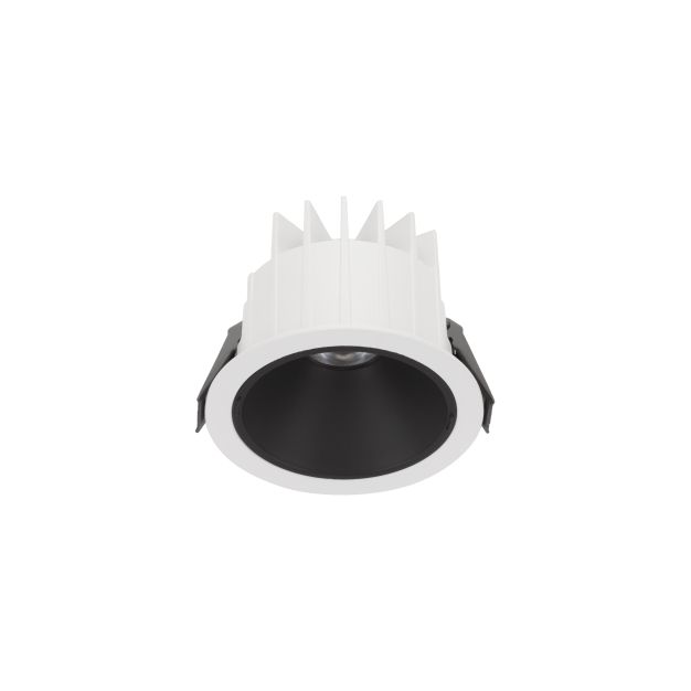 Nova Luce Brady - inbouwspot - Ø 10 x 7,5 cm - Ø 90 mm inbouwmaat - 10W LED incl. - IP67- wit met zwart