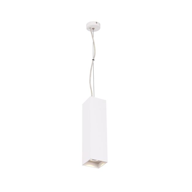 Dobac Regina Square - hanglamp - 30 x 8 x 8 cm - 8W LED incl. - wit