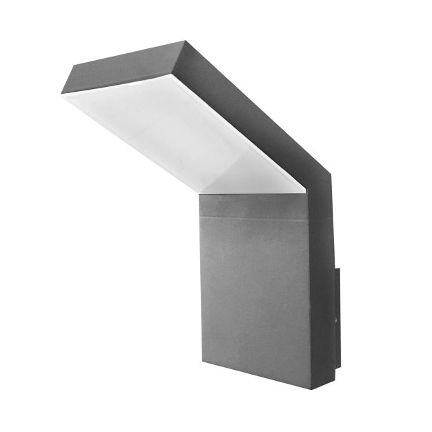 Nova Luce Park - buiten wandlamp - 8 x 14 x 18 cm - 6W LED incl. - IP54 - donkergrijs