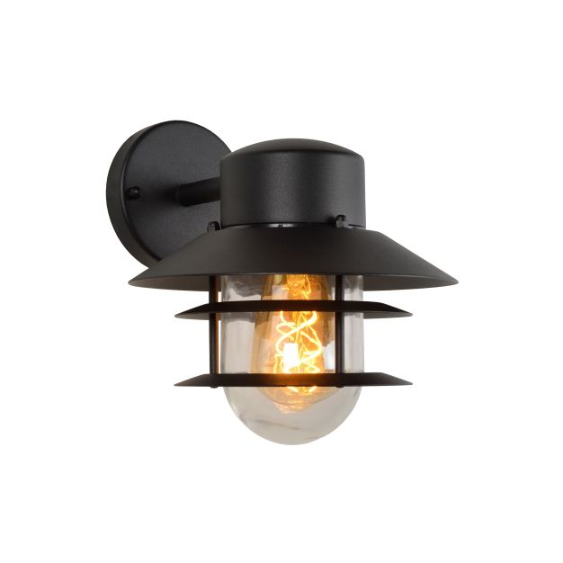 Lucide Zico - buiten wandlamp - 26 x 22 x 23 cm - IP44 - zwart