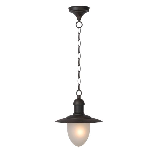 Lucide Aruba - hanglamp - Ø 25 x78 cm - IP44 - roestbruin