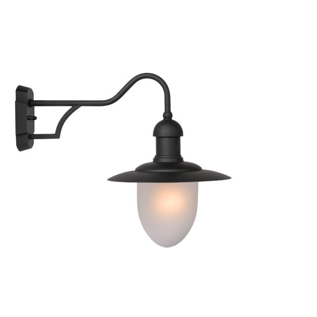 Lucide Aruba - wandverlichting - 25 x 43 x 35 cm - IP44 - zwart