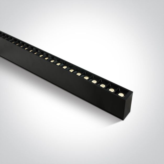 ONE Light LED Linear Profiles - plafond/hanglamp - 130 x 7 x 3,5 cm - 40W LED incl. - zwart - instelbare lichtkleur