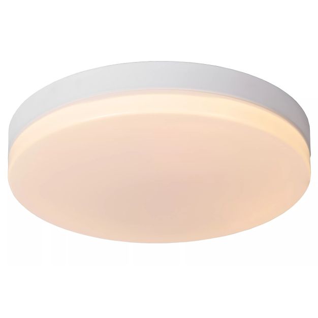 Lucide Biskit - plafondlamp met bewegingssensor - Ø 40 x 7,5 cm - 36W LED incl. - IP44 - wit