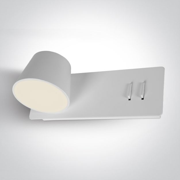 ONE Light Reading Spots - wandverlichting met schakelaar - 22 x 12 x 8 cm - 6W + 4W LED incl. - wit [duplicated]