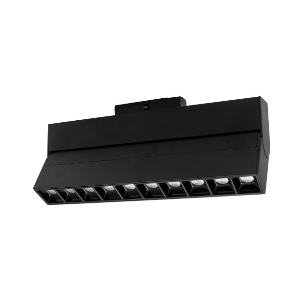 Nova Luce Este - armatuur voor magnetisch profielsysteem - 27,4 x 3,4 x 11,6 cm - 15W LED incl. - zwart - witte lichtkleur