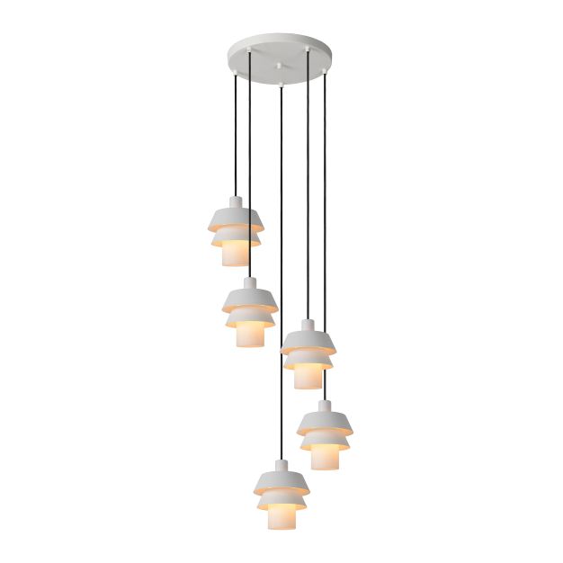 Lucide Jaden - hanglamp - Ø 45 x 139 cm - wit (laatste stuks!)