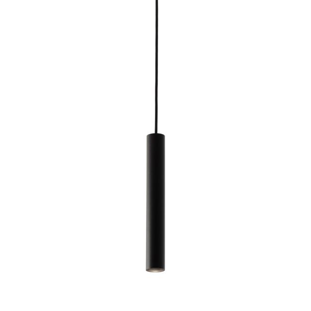 Faro Neso Top - magnetische rail hanglamp - Ø 3,5 x 120 cm - 5W DALI dimbare  LED incl. - 20° lichtbundel - zwart