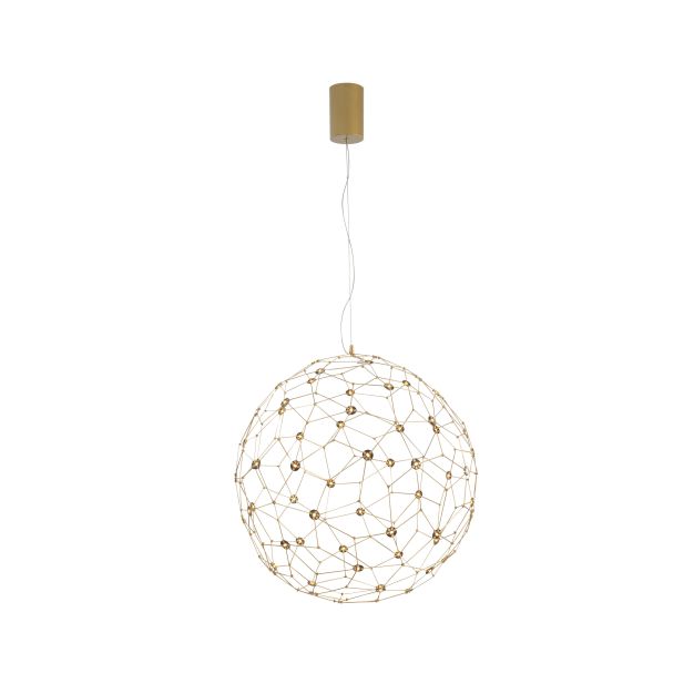 Nova Luce Sole - hanglamp - Ø 60 x 310 cm - 21,6W LED incl. - goud