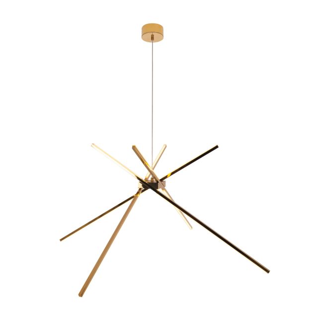 Maxlight Spider - hanglamp - Ø 114 x 200 cm - 33W LED incl. - goud