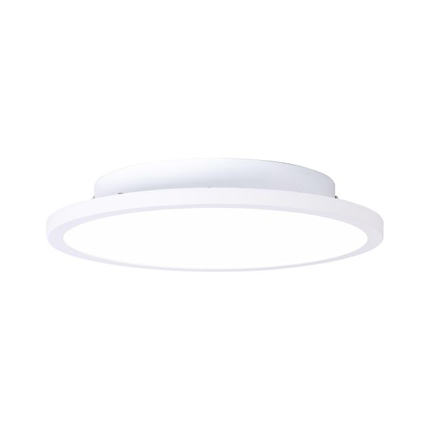 Brilliant Buffi - plafondverlichting - Ø 25 x 4 cm - 13W LED incl. - wit - witte lichtkleur