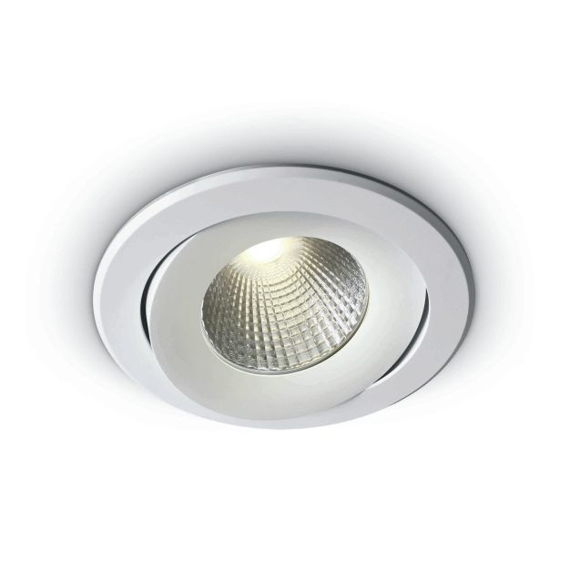 ONE Light COB Retro Downlights - inbouwspot - Ø 138 mm, Ø 125 mm inbouwmaat - 20W LED incl. - wit - warm witte lichtkleur