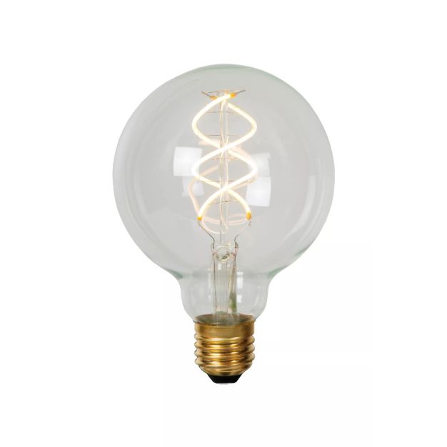 Lucide LED filament lamp - Ø 12,5 x 17,5 cm - E27 - 5W dimbaar - 2700K - transparant